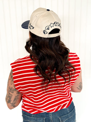 Navy Stripes Hey Batta Batta Hat - 260 Fashion Accessories - The Farmhouse