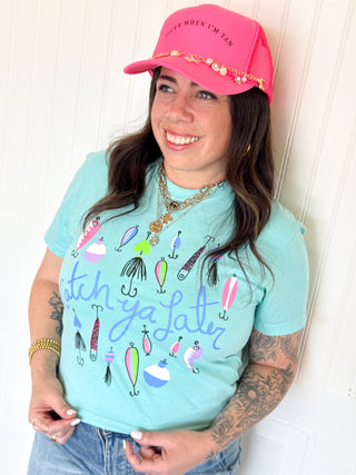 Nicer When I'm Tan Hot Pink Trucker Hat - 260 Fashion Accessories - The Farmhouse