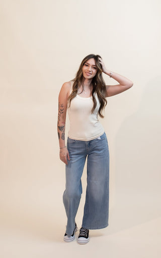 NIKIBIKI Women's Around the Way Tank, Butter Cream - 130 Basics - The Farmhouse