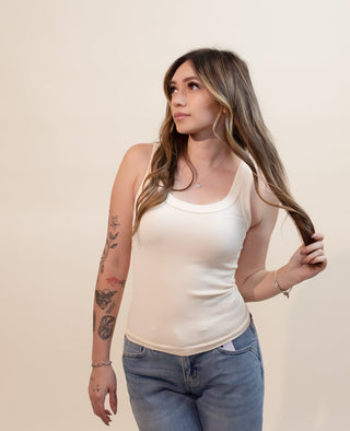 NIKIBIKI Women's Around the Way Tank, Butter Cream - 130 Basics - The Farmhouse