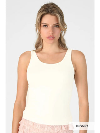 NIKIBIKI Women's Short Length Tank, Ivory - 130 Basics - The Farmhouse