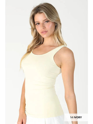 NIKIBIKI Women's Signature Jersey Tank Top, Ivory - 130 Basics - The Farmhouse