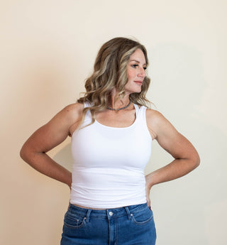NIKIBIKI Women's Simply Soft Jersey Tank Top, White - 130 Basics - The Farmhouse