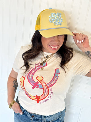 No Luck Just Heavenly Favor Crop Tee - 120 Graphic Tees - The Farmhouse