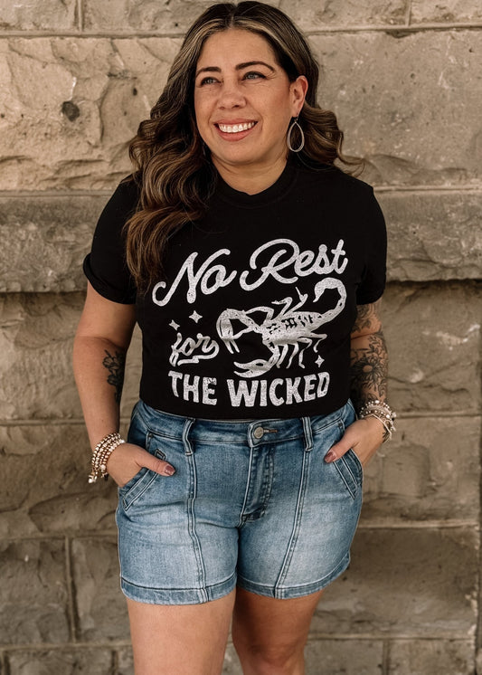 No Rest For The Wicked Cotton Graphic Tee - The Farmhouse