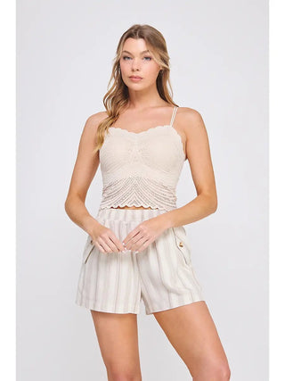 Nude Scalloped Lace Bralette (One Size Fits Most) - 250 Activewear + Lounge - The Farmhouse