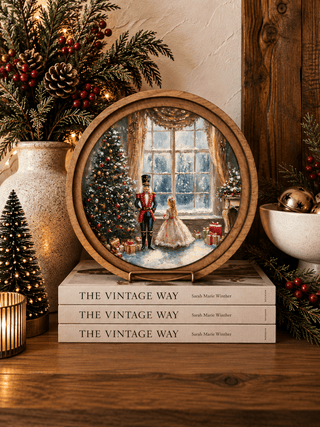 Nutcracker Ballet Arch Framed Art, 8" Round - 420 Home Decor - The Farmhouse