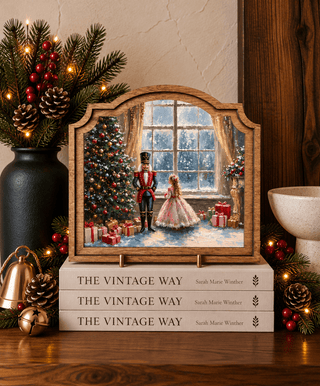 Nutcracker Ballet Christmas framed provincial art for holiday display