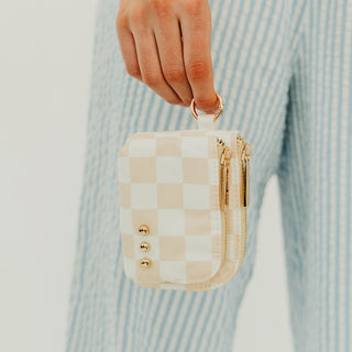 Nylon Cameron Clippable Double Zip Card Wallet