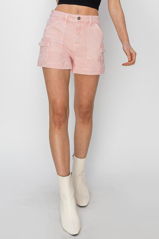 Odette High Rise Side Cargo Pocket Shorts - The Farmhouse