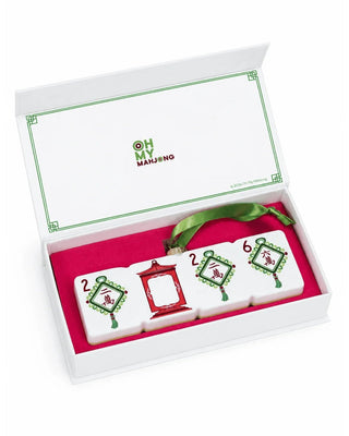 OH MY MAHJONG 2026 Lucky Knots Mahjong Ornament - 430 Holiday Decor - The Farmhouse