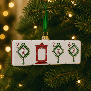 OH MY MAHJONG 2026 Lucky Knots Mahjong Ornament - 430 Holiday Decor - The Farmhouse