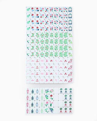 Nantucket acrylic mahjong tiles in a closer detail shot