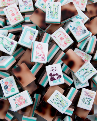 Alternate view of the Talulah acrylic mahjong tile set