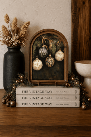 Ornaments Christmas Arch Framed Art 6x8"