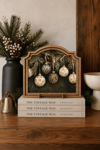 Ornaments Provincial Framed Art, 9" x 10" - 430 Holiday Décor - The Farmhouse