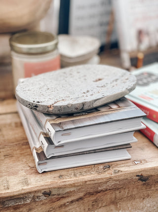 Oval Travertine Soap Dish - The Farmhouse