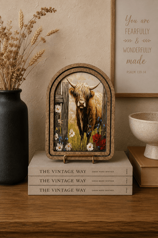 Patriotic Highland Arch Framed Art 6x8" - 420 Home Decor - The Farmhouse