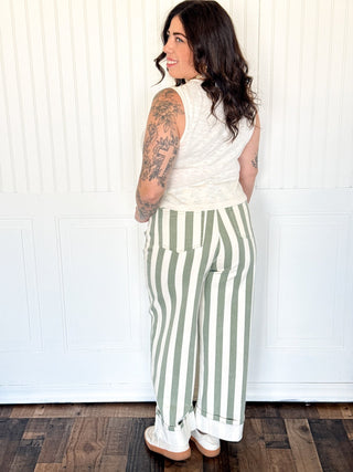 Peach Love Green Thread Barrel Denim - 240 Pants - The Farmhouse