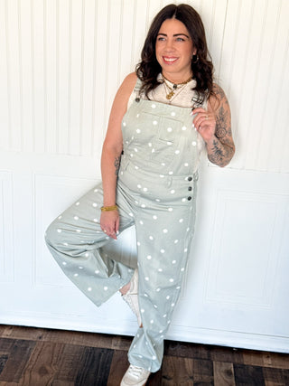 Peach Love Oversized Dot Dream Overalls - 180 One Piece Outfits - The Farmhouse