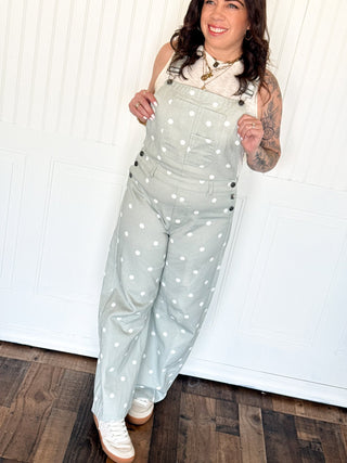 Peach Love Oversized Dot Dream Overalls - 180 One Piece Outfits - The Farmhouse