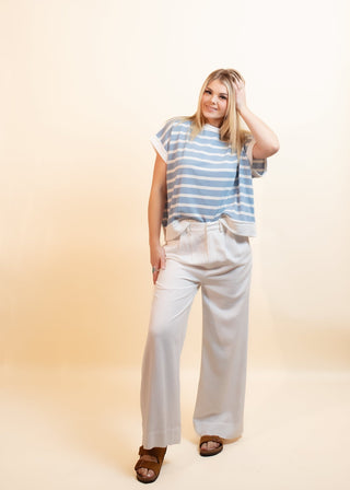 PEACH LOVE Women's Crisp Morning Stripe Top - 110 Blouses - The Farmhouse
