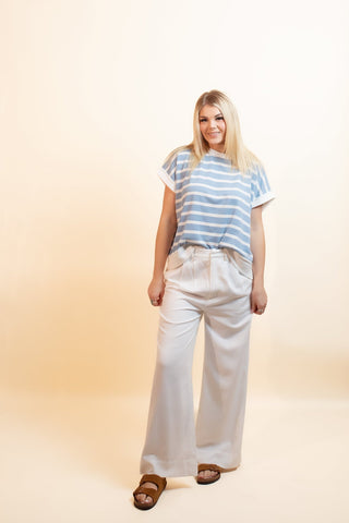 PEACH LOVE Women's Crisp Morning Stripe Top - 110 Blouses - The Farmhouse