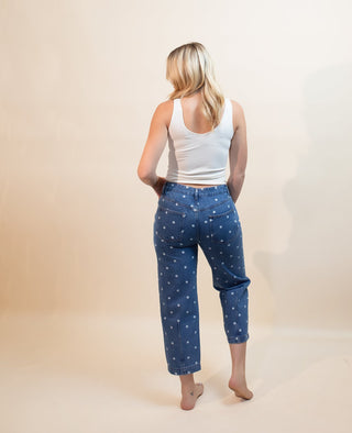 PEACH LOVE Women's Whimsy Dot Ankle Jeans - 240 Pants - The Farmhouse