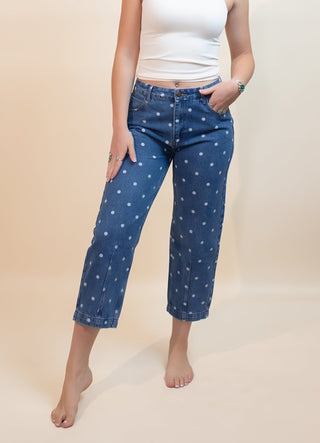 PEACH LOVE Women's Whimsy Dot Ankle Jeans - 240 Pants - The Farmhouse