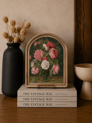 Pink Roses Arch Framed Art 6x8" - 420 Home Decor - The Farmhouse