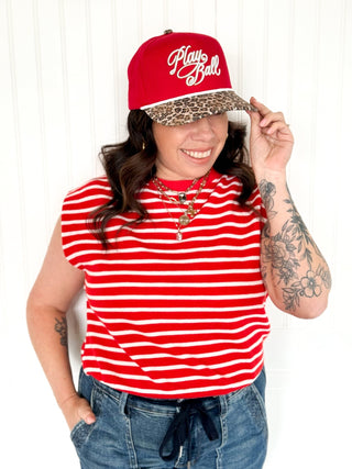 Play Ball Hat, Leopard Print - 260 Fashion Accessories - The Farmhouse