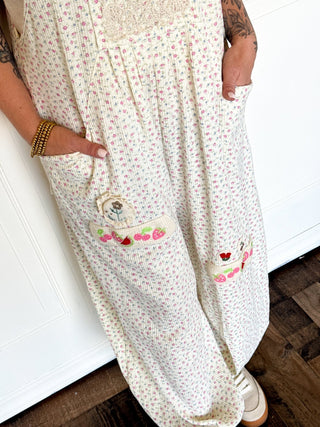 POL Retro Bloom Lounge Overalls - 180 One Piece Outfits - The Farmhouse