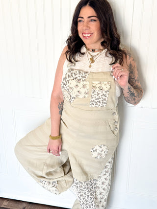 POL Rustic Petal Patch Overalls - 180 One Piece Outfits - The Farmhouse