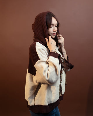 POL cream sweater styled with straight leg denim and western boots