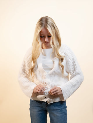 POL Women's Acorn Lane Statement Button Cardigan - 150 Kimonos + Cardigans - The Farmhouse