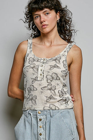 POL Women's Butterfly Kisses Tank Top - 130 Basics - The Farmhouse