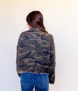 POL Women's Camo Crush Semi-Cropped Jacket - 160 Outerwear - The Farmhouse