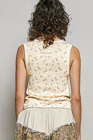 POL Women's Clover & Lace Tank Top - 100 Casual Tops - The Farmhouse