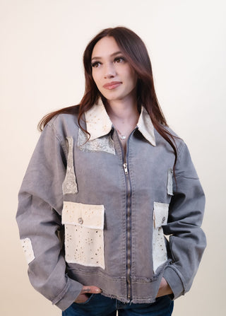 POL Women's Coalwood Vintage-Wash Zip Jacket - 160 Outerwear - The Farmhouse
