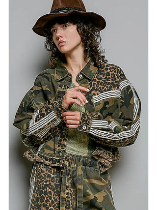 POL Women's Countryside Camo Contrast Shacket - 160 Outerwear - The Farmhouse