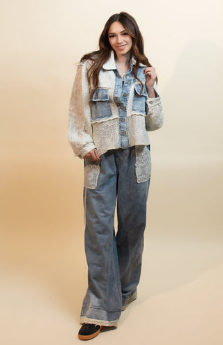 POL Women's Countryside Crochet Denim Pants - 240 Pants - The Farmhouse