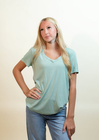 POL Women's Cozy Companion V-Neck T-Shirt - 100 Casual Tops - The Farmhouse