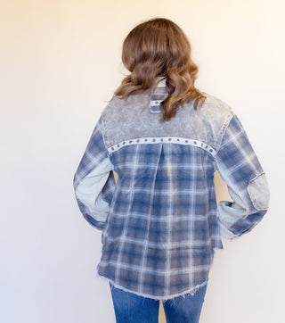 POL Women's Dusty Harvest Vintage Plaid Top - 140 Sweatshirts + Sweaters - The Farmhouse