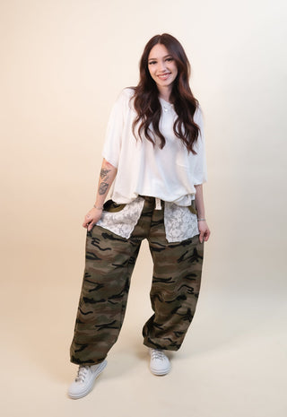 POL Women's Fall Forage Lace Camo Joggers - 240 Pants - The Farmhouse