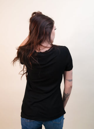 POL Women's Fall Wander Stone-Washed Top, Black - 130 Basics - The Farmhouse