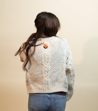 POL Women's Falling Petals Cropped Cardigan - 150 Kimonos + Cardigans - The Farmhouse