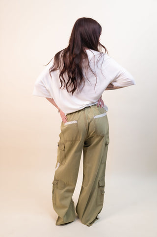POL Women's Khaki Creek Woven Pants - 240 Pants - The Farmhouse