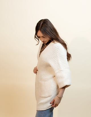 POL Women's Orchard Stroll Chenille Cardigan, Cream - 150 Kimonos + Cardigans - The Farmhouse
