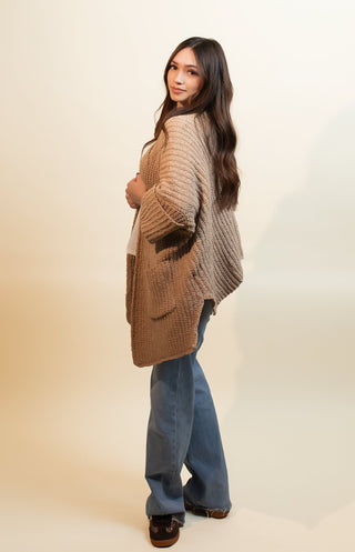 POL Women's Orchard Stroll Chenille Cardigan, Powder Cocoa - 150 Kimonos + Cardigans - The Farmhouse
