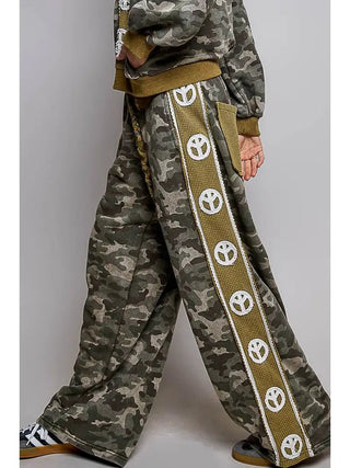 POL Women's Peaceful Rebel Camo Wide-Leg Pants - 240 Pants - The Farmhouse